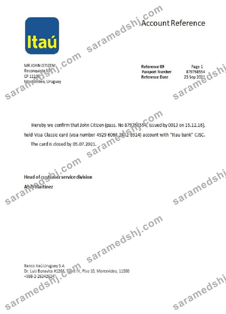 Uruguay_Itau bank_closure reference